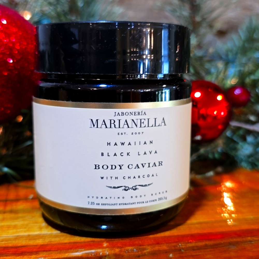 Jabonería Marianella Hawaiian Black Lava Scrub - Body Caviar with Charcoal NWOT